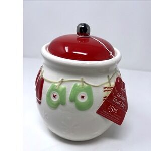 Hallmark Christmas /Mittens /Crock/Cookie Jar /Utensil Holder With Lid~RETIRED